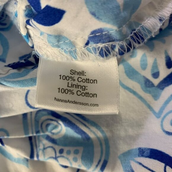 Hanna Andersson Blue Sleeveless Butterflies & Flowers Summer Dress - Picture 4 of 12